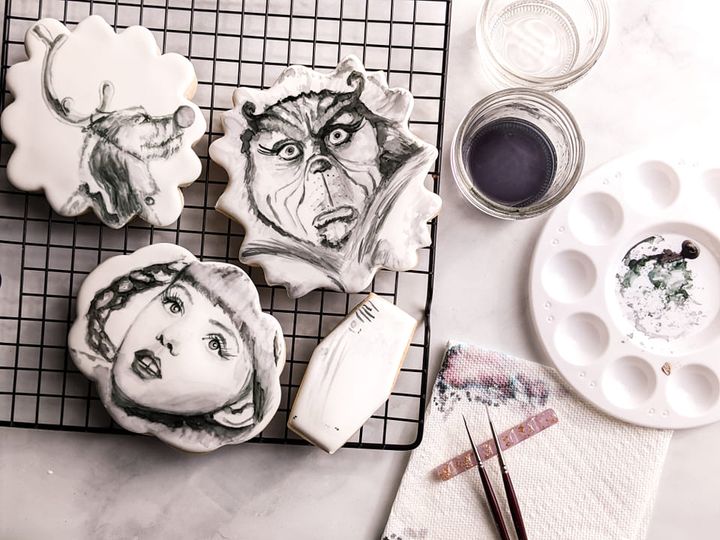 The Grinch Watercolor Cookie Class