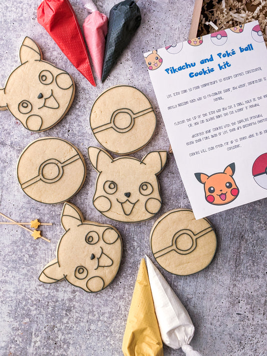 Pikachu and Pokeball DIY Cookie Kit